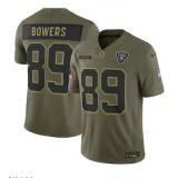 Brock Bowers, Las Vegas Raiders Nike 2025 Salute to Service Limited Jersey - Olive